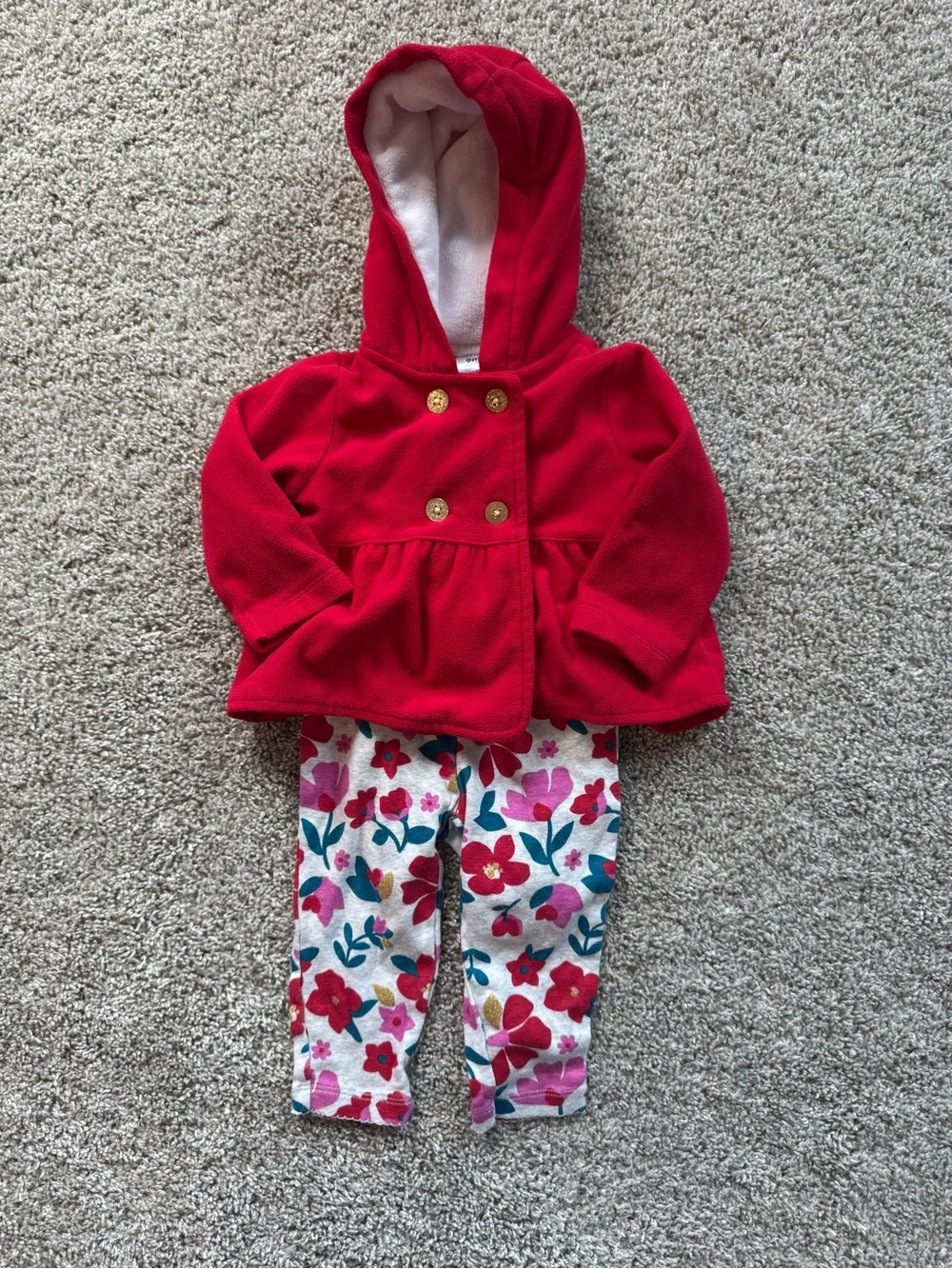 Baby Girl 9 Month Holiday Clothing Bundle Plaid Fleece Outfit set 8 Pieces
